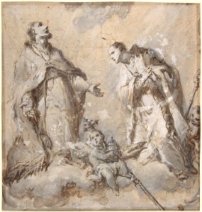 Two Saints (Pope and Bishop?) MET DP802189