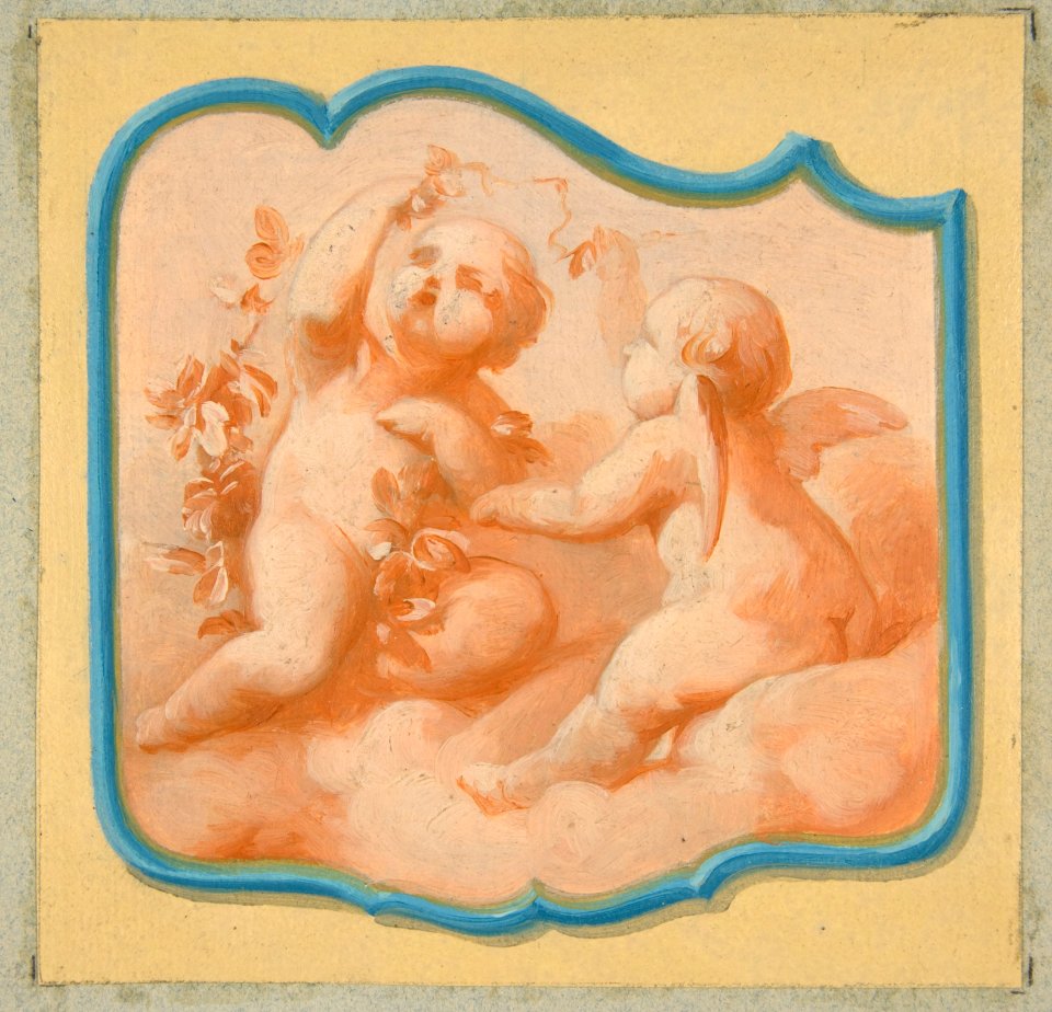 Two putti on clouds MET DP811631