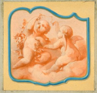 Two putti on clouds MET DP811631