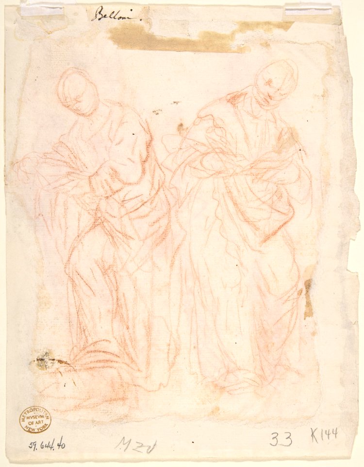 Two standing male figures (recto); two standing male figures (verso) MET DP802697