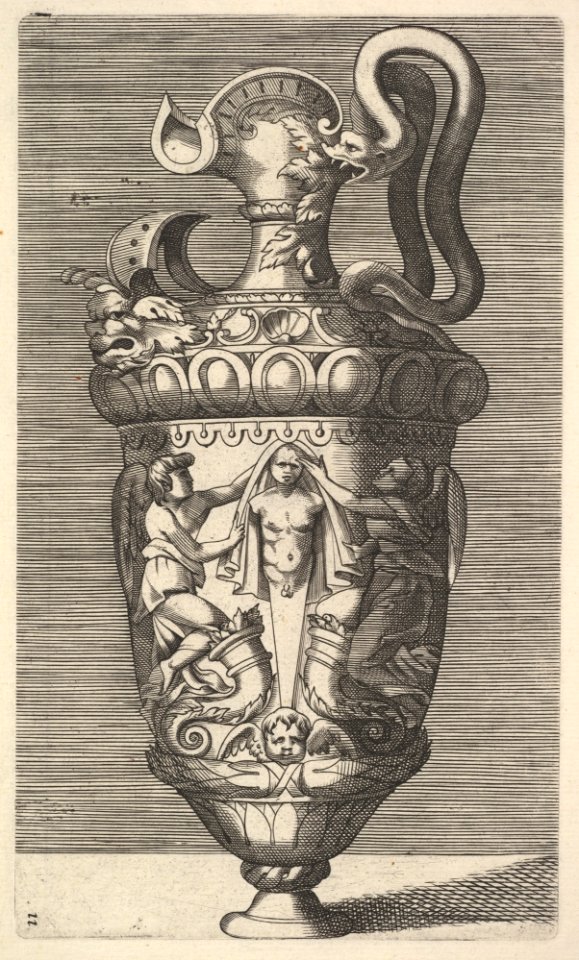 Vase with Two Winged Figures Draping a Term MET DP829211