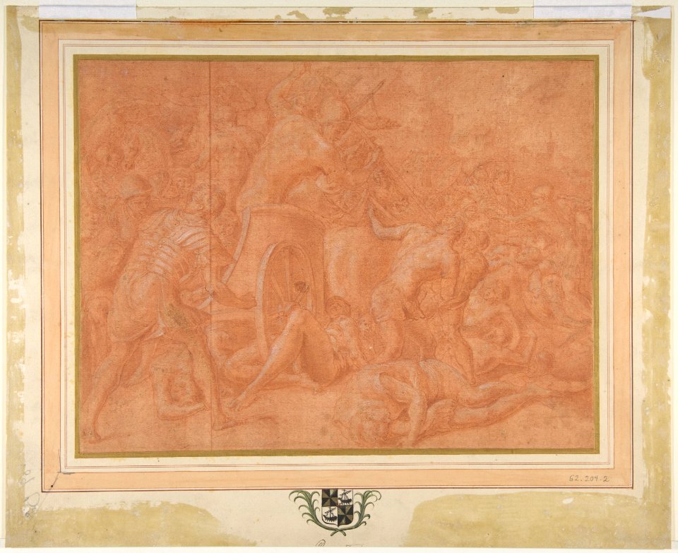 Ulysses and His Companions Fighting the Cicones Before the City of Ismaros, Study for a Destroyed Fresco in the Galerie d'Ulysee, Chateau de Fontainebleau MET DP811274