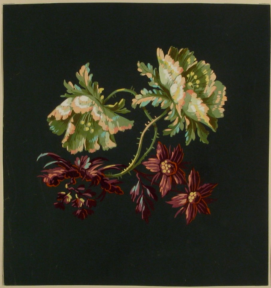 Two Roses and Two Small Flowers MET 28.55.3