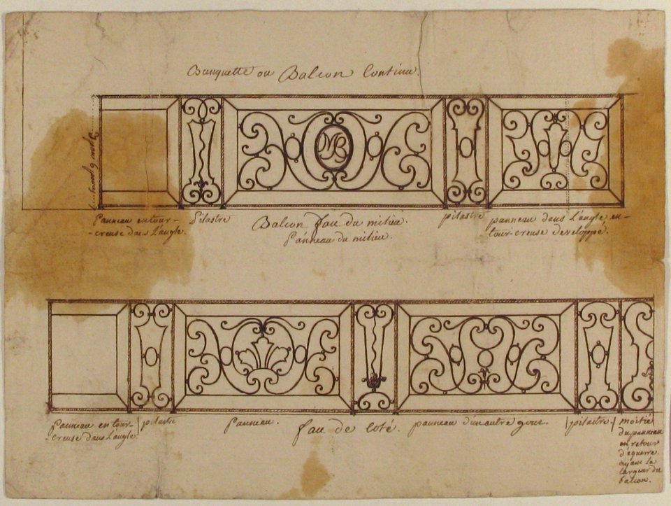 Two Designs for Iron Balconies MET 49.50.153