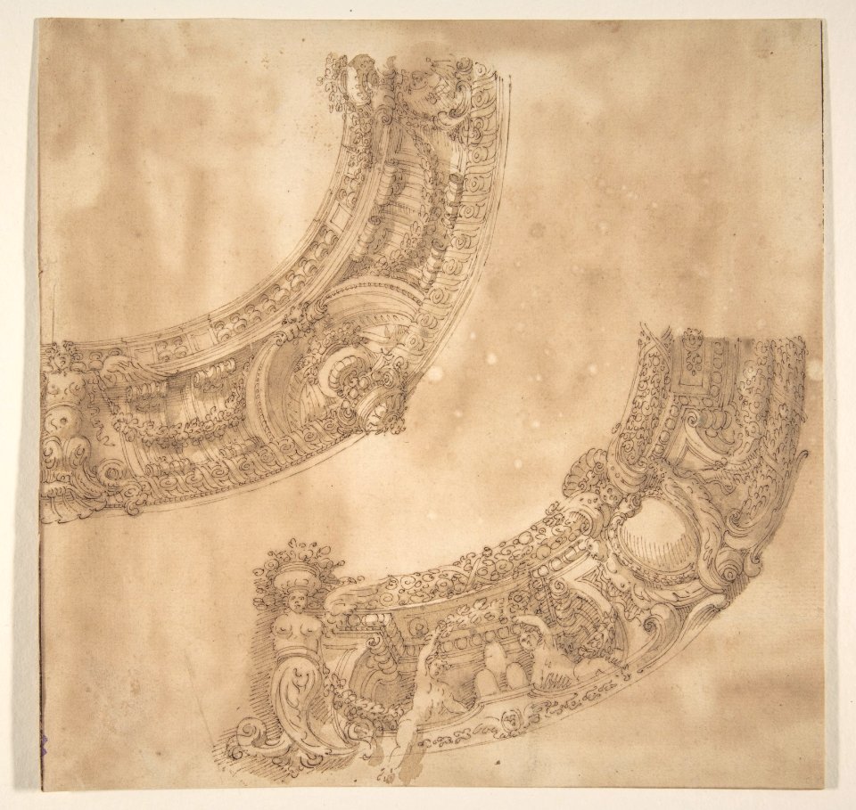 Two Designs for the Decoration of a Circular Frieze or Cornice MET DP810682