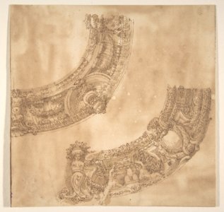 Two Designs for the Decoration of a Circular Frieze or Cornice MET DP810682