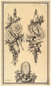 Two Designs for Trophies and a Cartouche MET DP818912