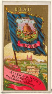 Utah, from Flags of the States and Territories (N11) for Allen & Ginter Cigarettes Brands MET DP834585