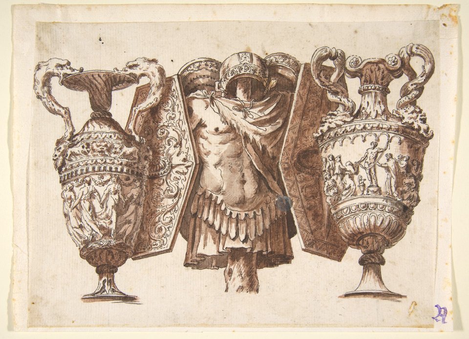 Trophy with Two Vases and a Cuirass MET DP811245