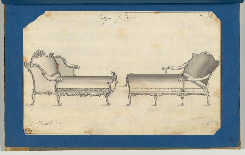 Two Couches, in Chippendale Drawings, Vol. I MET DP-14278-011