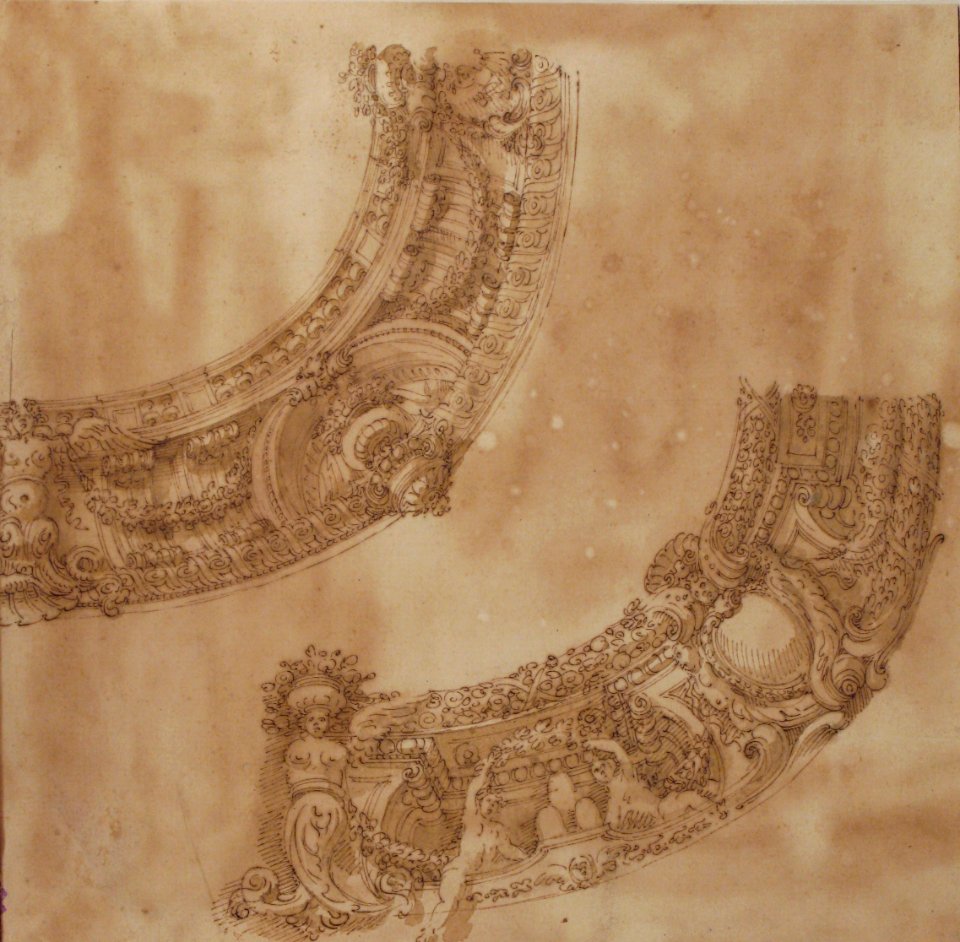 Two Designs for the Decoration of a Circular Frieze or Cornice MET 52.570.44