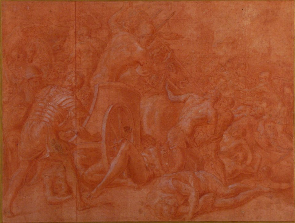 Ulysses and His Companions Fighting the Cicones Before the City of Ismaros, Study for a Destroyed Fresco in the Galerie d'Ulysee, Chateau de Fontainebleau MET 62.204.2