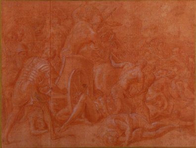 Ulysses and His Companions Fighting the Cicones Before the City of Ismaros, Study for a Destroyed Fresco in the Galerie d'Ulysee, Chateau de Fontainebleau MET 62.204.2