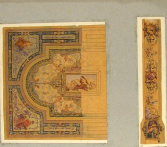 Two Designs for Ceiling with Putti and Allegorical Figures of the Arts MET 67.827.45