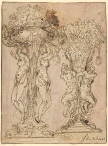 Two Designs for a Flower Pedestal MET DP836135