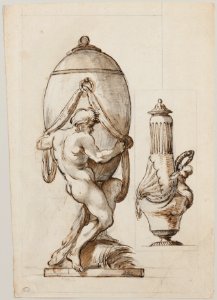 Two Designs for Vases (recto); Variant Design for a Vase (verso) MET DP102712