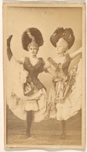 Two dancers with high kick, from the Actresses series (N245) issued by Kinney Brothers to promote Sweet Caporal Cigarettes MET DP859949