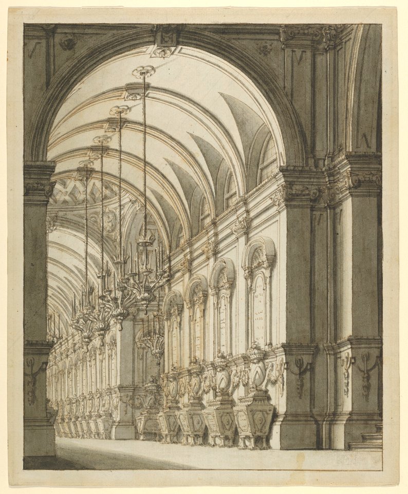 Vaulted Hall with Candelabra MET DP841059