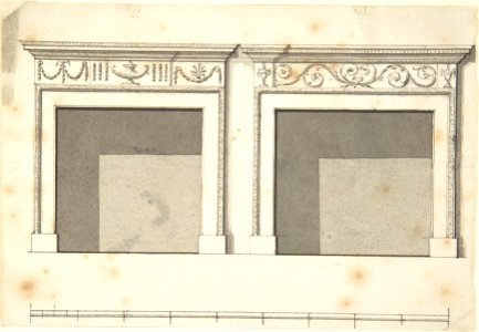 Two Designs for Mantels in the Adam Style MET DP804750