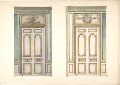 Two Designs for Doorways with Alternate Overdoor Decoration MET DP807056