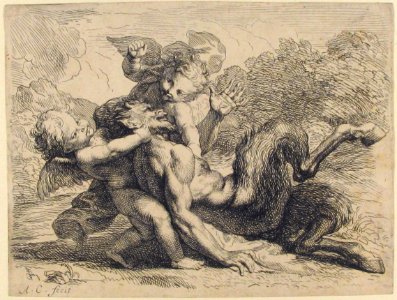 Two Cupids Wrestling Pan (Pan Vancu par les Amours) MET 28.91.13