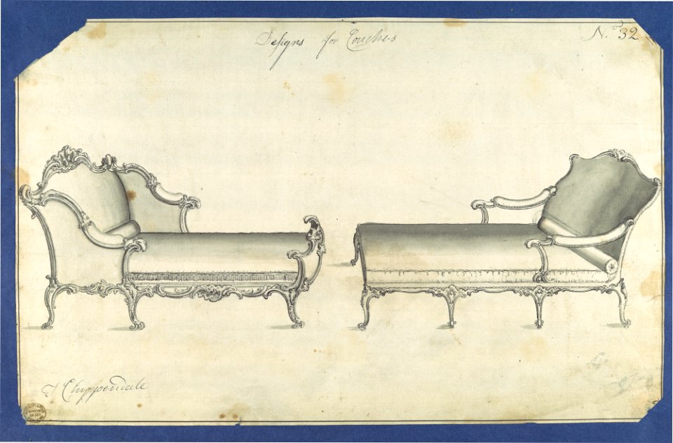 Two Couches, in Chippendale Drawings, Vol. I MET DP104134