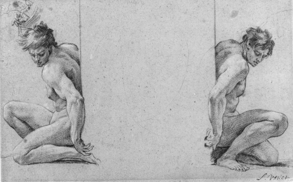 Two Crouching Nude Male Figures MET 175862
