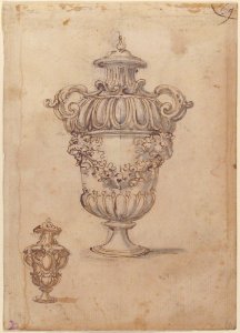 Two Designs for Vases (recto); Design for Candle Stick (?) (verso) MET 52.570.241 RECTO. Free illustration for personal and commercial use.