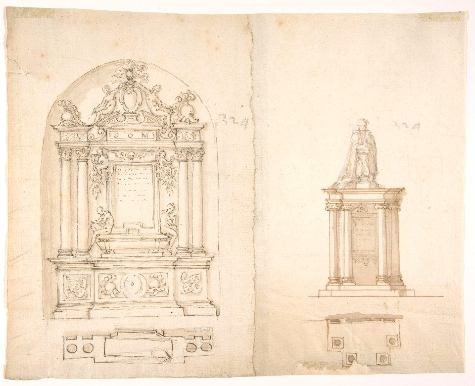 Two Designs for Tombs MET DP810726
