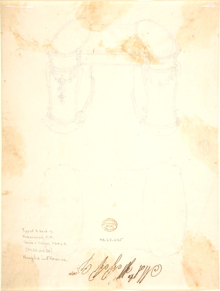 Two Design Drawings for a Writing Desk MET DP803158