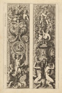 Two Designs for Panels with Candelabra Decorations, from- Montants d'ornement MET DP834298