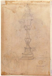 Two Designs for Vases (recto); Design for Candle Stick (?) (verso) MET 52.570.241 VERSO. Free illustration for personal and commercial use.