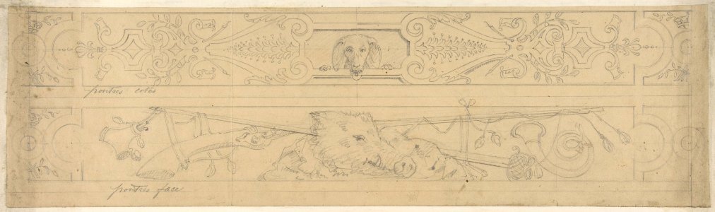 Two designs for panels to decorate a hunting lodge MET DP811387