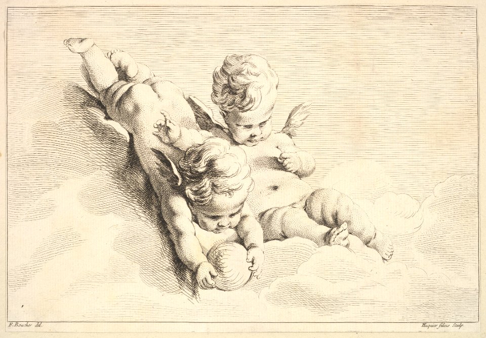 Two Cupids, One Holding a Ball MET DP826230