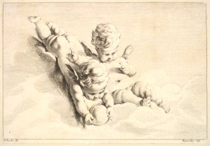 Two Cupids, One Holding a Ball MET DP826230