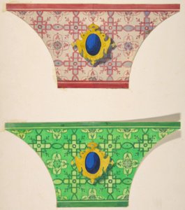 Two designs for the painted decoration of ceiling coves with cartouches MET DP811391
