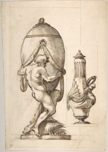 Two Designs for Vases (recto); Variant Design for a Vase (verso) MET DP807917