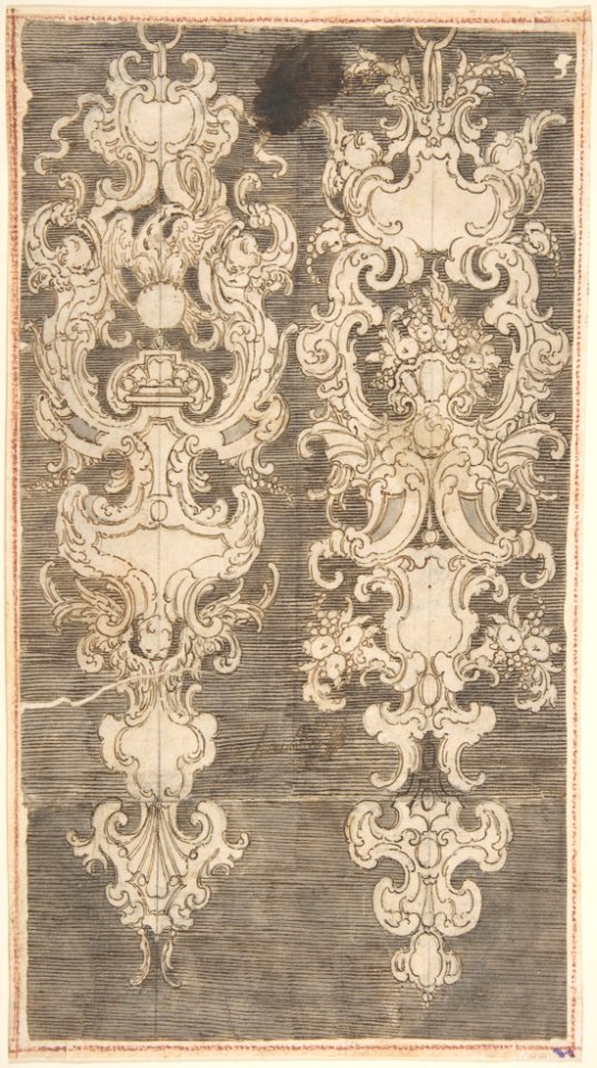 Two Designs for Wall Decorations on a Hatched Ground MET DP803194