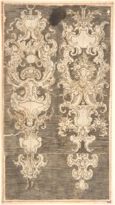 Two Designs for Wall Decorations on a Hatched Ground MET DP803194