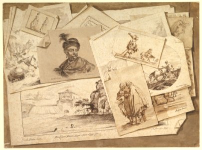 Trompe-l'Oeil Exercise- Prints on a Table Top MET DP820570