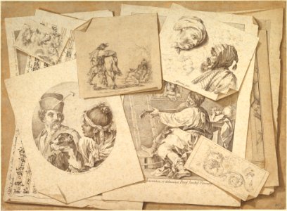 Trompe-l'Oeil Exercise- Prints on a Table Top MET DP820571