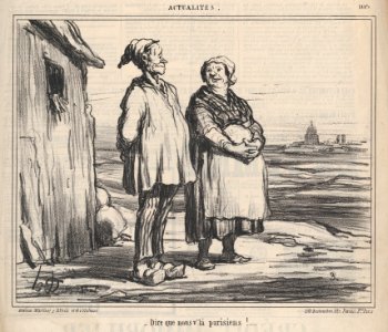 Unbelievable.. we are Parisians now too!, from 'News of the Day,' published in Le Chiavari, January 23, 1860 MET DP876851