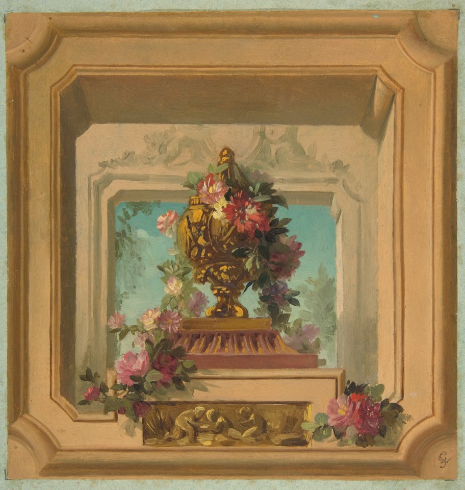 Trompe l'oeil design for a ceiling MET DP811633
