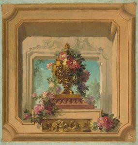 Trompe l'oeil design for a ceiling MET DP811633