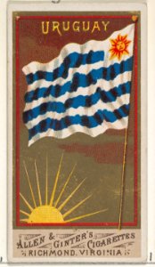 Uruguay, from Flags of All Nations, Series 1 (N9) for Allen & Ginter Cigarettes Brands MET DP831932