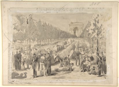 Troops Encamped on the Champs Elysées, 1870 MET DP809141