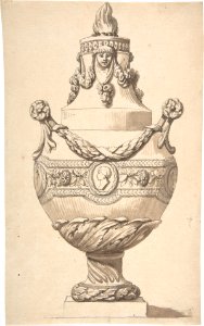 Urn with Acanthus Base and Flambeaux Top MET DP808742