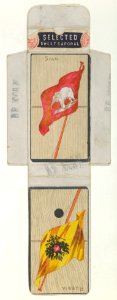 Uncut Siam and Russia cards, original packaging for the National Flag on Domino series (T177) issued by Kinney Brothers to promote Sweet Caporal Cigarettes MET DP845587
