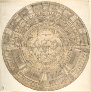 Trompe L'Oeil Ceiling with the Coronation of the Virgin and a Variant for the Decoration MET DP802864