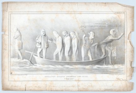 Unhappy Ghosts Crossing the Styx- In Base-relief MET DP868281